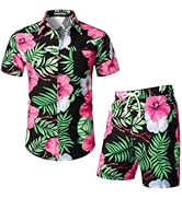 Parklee – Conjunto de 2 peças, casual, algodão, linho, estampado, roupas de férias com bolsos