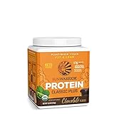 Sunwarrior Vegan Organic Protein Powder Plant-Based | 5 Superfood Quinoa Chia Seed Soy Free Dairy Free Gluten Free Synthetic Free Non-GMO | Chocolate 15 Servings | Classic Plus