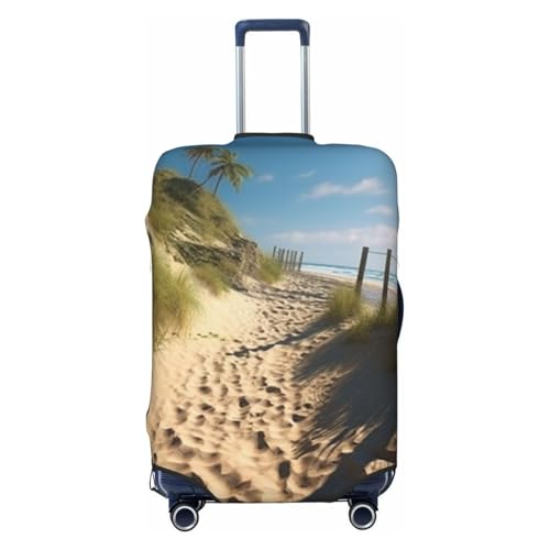 Beach Themed Luggage Cover for Suitcase Tsa Approved, Washable Suitcase Protector Fits 18-32 Inch Anti-scratch Suitcase Cover Carry on Luggage Sleeve Travel Baggage Cover