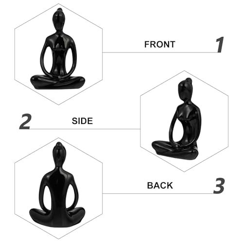Ornement de yoga en céramique moderne lot de 4 statuettes de posture pour maison salon