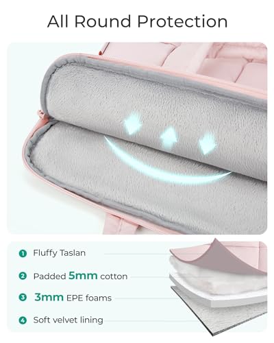 Funda protectora para portátil impermeable BAGSMART con acolchado anticaídas y bolsillo interior 5