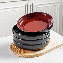 LERATIO 8.5 Large Ceramic Pasta Bowls, 36oz Pasta Serving Bowls Set of 4 for Kitchen, Wide Bowls for Fruit,Pasta,Salad,Oatmeal,Meal, Microwave Safe, Reactive Glaze