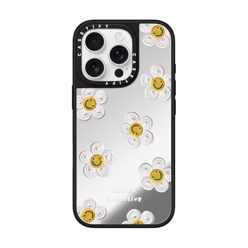 CASETiFY �~���[ MagSafe�Ή� iPhone 16 Pro �P�[�X [���ː� / 1.5m����̗����������N���A (MIL�K�i1�{����) / ���C�����X�[�d�����Magsafe�Ή�] - Daisy by Katie-s Collective