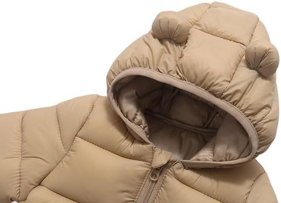 Toddler Baby Boys Girls Winter Jackets Coat Light Boy Coats Infant Bear Hoods Puffer Padded Jacket for Little Kids - Image 3