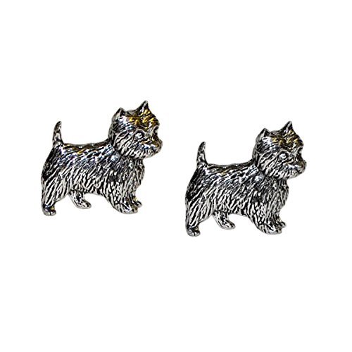 Gemelos para hombre RGT Westie en caja de cuero miniatura 1