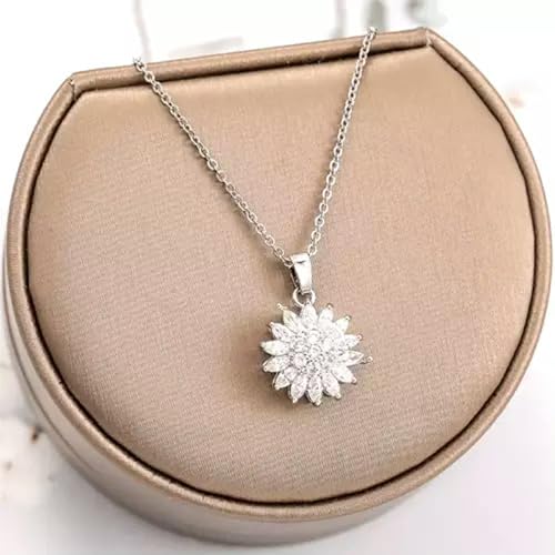 Collier pendentif de tournesol en or 18K le cadeau parfait pour exprimer votre amour