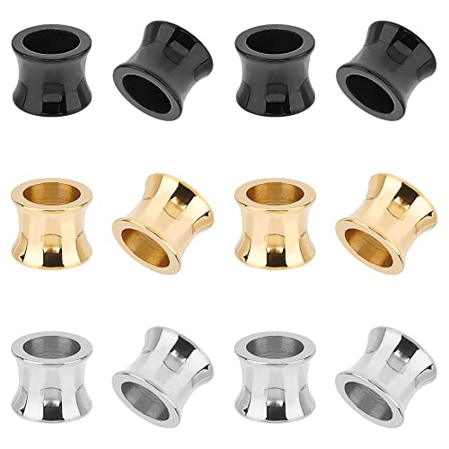 Perles à grand trou 7mm UNICRAFTALE en acier inoxydable pour créer un bijou personnalisé unique