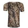 LE11 Men’s Real Jungle Tree Print T-Shirt, Camouflage Camo T Shirt for Gym, Training & Running, Breathable Lightweight Summer Top, Short Sleeve Hunting T-Shirt, Plus Size S–5XL, Assorted Shades - 5XL #2