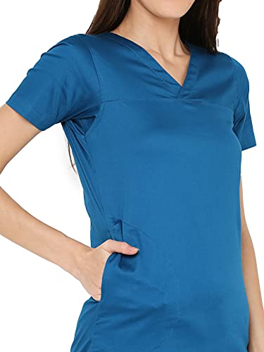 Image of Associated Uniforms Womens Cotton Slim Fit Scrub Suit with Lycra /Spandex /Stretch feel (LYCO)