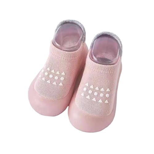 PandaEar Baby Sock Shoes Toddler Walking Shoes, Non-Slip Soft Sole Sneakers Breathable Slippers for Infant Boys Girls (Pink, US Footwear Size System, Infant, Age Range, Medium, 12 Months, 18 Months)