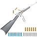 Foam Dart Blaster with Shell Ejection Soft Foam Blaster 38inch Toy Blaster with 6pcs Shells,20pcs Soft Foam Darts for Kids Teens Outdoor Games (Gray)