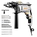 DEKOPRO 900W Schlagbohrmaschine Bohrhammer mit 45.000 BPM, 13mm Metallbohrfutter, 360° verstellbarem Griff und variablem Speed für Beton, Mauerwerk, Holz und Metalle