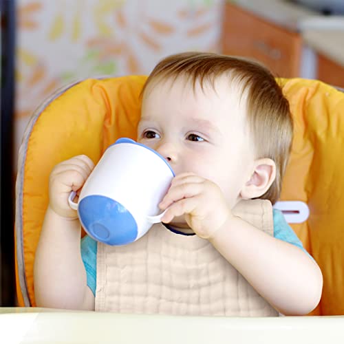 Image of Tallew 8 Pack Muslin Burp Cloths and Baby Bibs for Boy Girl 20 inch x 10 inch Cotton Baby Bandana Drool Bibs Muslin Burp Cloths Absorbent Rag for Newborn Toddler Infant Gifts(Light Color)