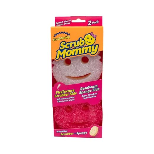 Scrub Daddy - Scrub Mommy Esponja de Doble Cara con Diferente Textura, para la Cocina, Colores Variados - 2 Pack