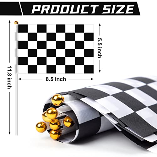 Mini drapeau à carreaux noir et blanc pour départ de course