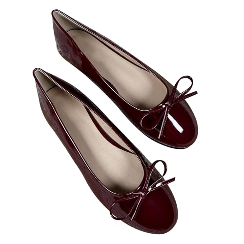 Dear Time Women's Round Toe Flats Cute Ballets Shoes Dressy Comfortable Slip On Flats for Work