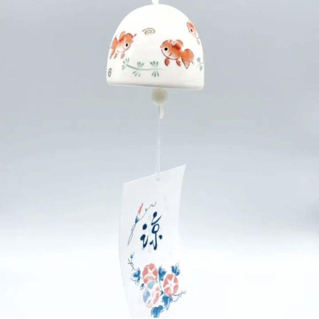 Amazon.co.jp: 風鈴金魚陶器製 レトロ 夏 金魚 風鈴 ウインドウ