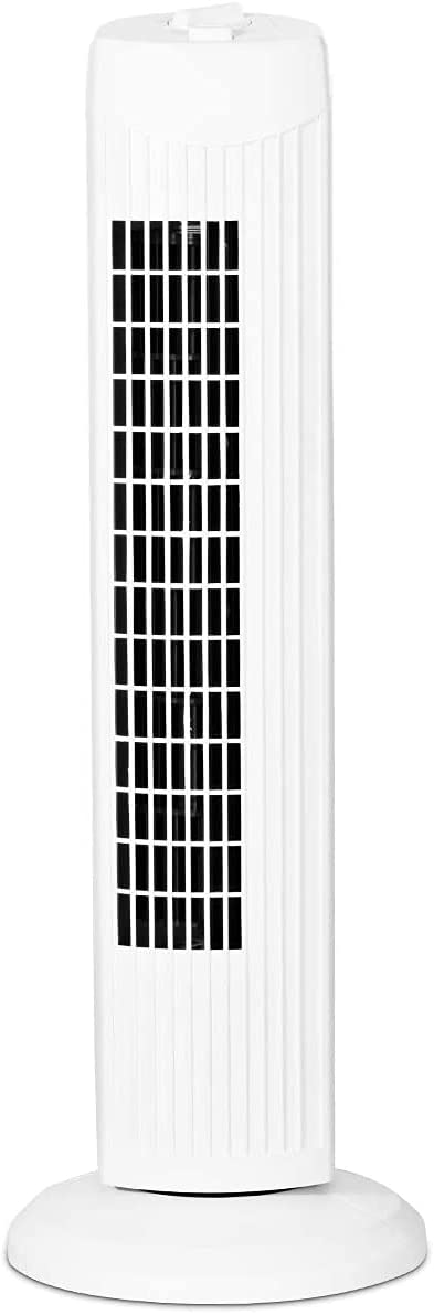 FANTASK Tower Fan 28 Inch Quiet Oscillating Fan 3 Wind Speeds Modes Bladeless Standing Cooling Fan Air Circulator
