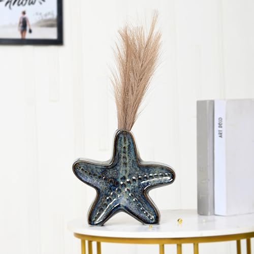 Image of Amazon Basics Star Fish Shape Flower Pot Ceramic for Home Decor (Pack of 1, White)