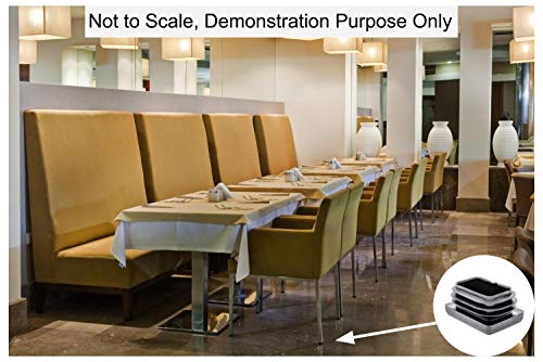 Tappi terminali rettangolari in plastica nera, 20