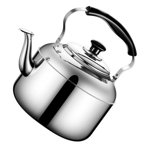 Cabilock Large Design 4l Stovetop Tea Kettle Whistling Stainless Steel Kettle for Gas Electric Induction Cooktops