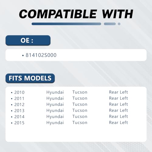 Image of KELOKE Door Latch Lock Actuator, for Hyundai Tucson 2010-2015, Rear Left | Fuel Cell 2016 2017. 2016-2017 fit Fuel Cell Model Only, Driver Side, Replace# 814102S000