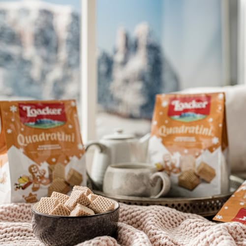 Image of Loacker Quadratini Gingerbread Wafers, 30% Less Sugar, Non-GMO, 6-Pack