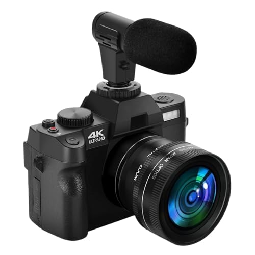 Cámara Digital 4K Vlogging De 48MP con Pantalla Abatible 180° Videocámara Zoom 16X Toma Nítida Suave