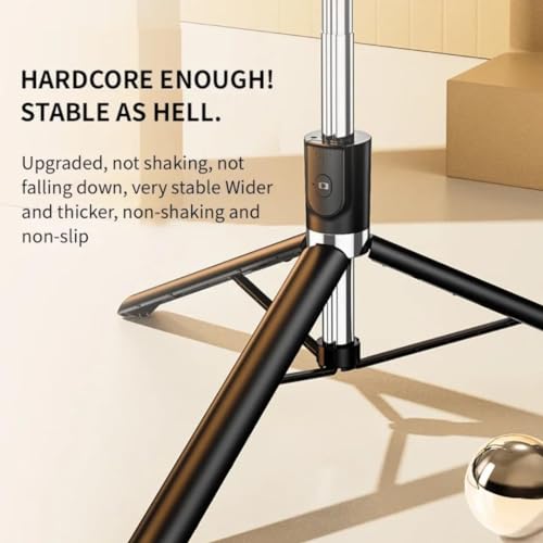 Image of Gadgets World Selfie Stick R1-L (Large) with Wireless Remote and Tripod Stand, Portable, Lightweight, Compatible with All Mobiles (Multicolor)