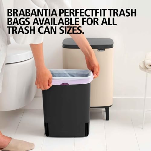Brabantia Bo Waste Bin Hi 3.2 Gallon/12L (Soft Beige), Compact Trash Can for Kitchen, Soft-Close Garbage Can with Removable Inner Container and Raised Base by Brabantia - Used condition - Image 4