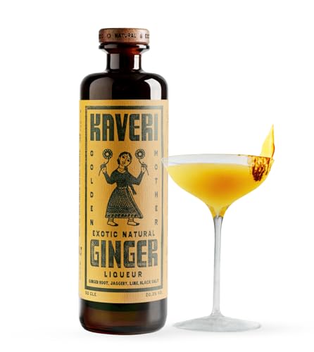Kaveri Ginger Liqueur Organic and Spicy made with Ginger Cardamom & Jaggery - Gluten-Free Vegan - 20.3%