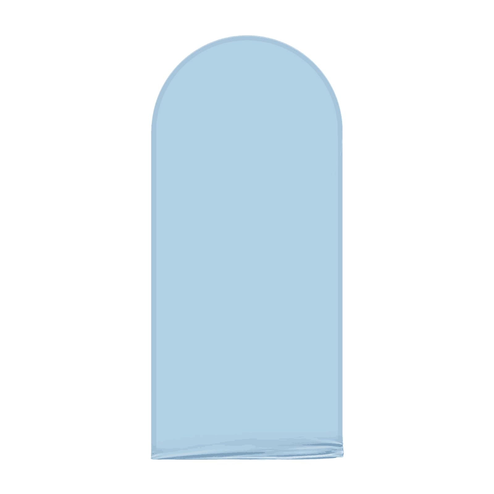 AIBIIN 2.6x6ft solido colore blu forma arco Backdrop Round Top Arco Telaio copertura 2-Sided Fit Backdrop Stand per la cerimonia di nozze festa di compleanno Baby Shower Banquet decorazione