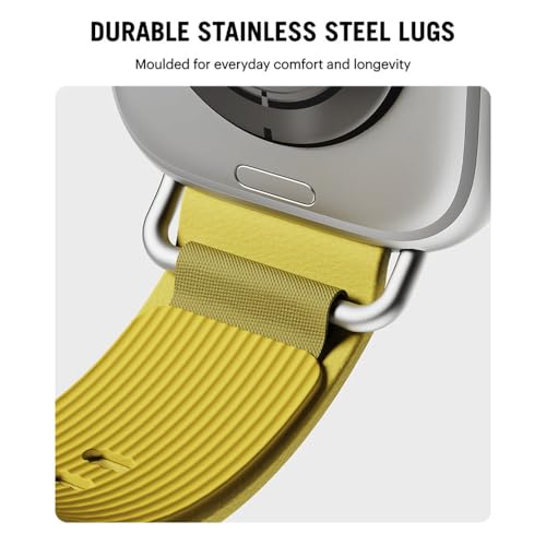 Image of DailyObjects Ellipse Leather Watch Strap Compatible with Apple Watch Series 11 /10 (42mm) | Series 9 /8 /7 41mm, SE3 /SE2 /SE /6 /5 /4 (40mm) | Series 3 38mm -Watch Not Included