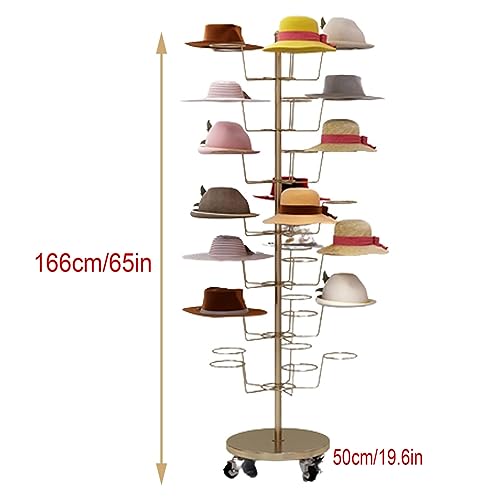 Présentoir à chapeaux rotatif blanc pour organiser votre dressing
