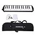 VBESTLIFE 32 Keys Melodica, Wind Instrument with Bendy Tube for Beginners, Portable Musical Education Instrument with Mouthpiece (Black)