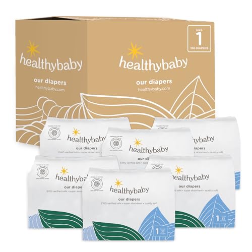 Image of Our Diapers | The First EWG Verified & Microbiome-Friendly Diaper | Size 1 (7-14 lbs) 198 Count | 12-Hour Leak Protection | Made with Organic Cotton & Plant-Derived Materials | Totally Chlorine Free