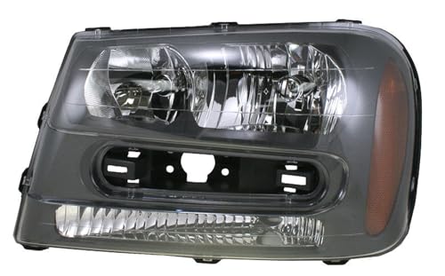 Image of TRQ Driver Side Headlight Assembly Halogen Compatible with 2002-2009 Chevrolet Trailblazer 2002-2006 Trailblazer EXT With Full Width Grille Bar GM2502213