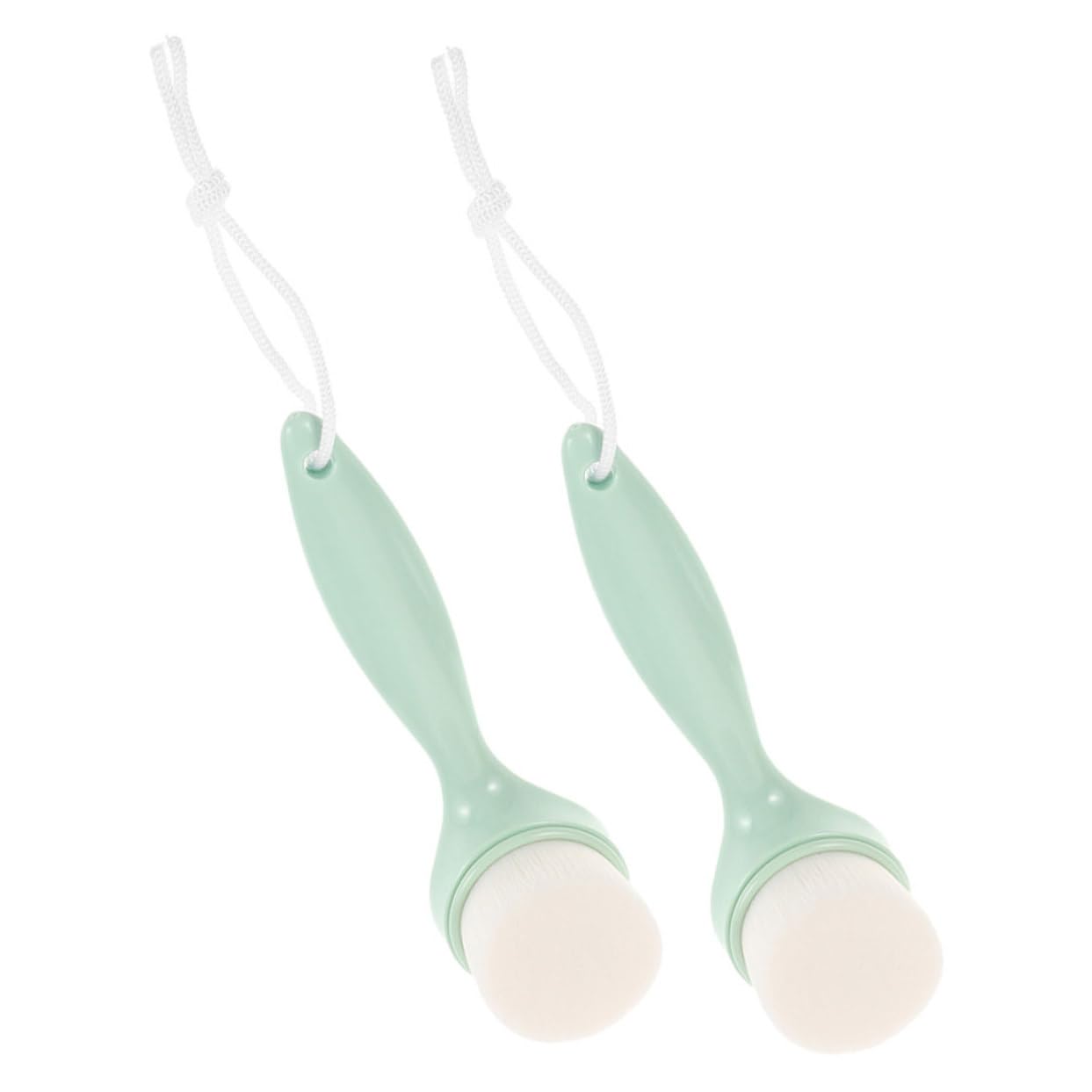 FOMIYES Facial Cleansing Brush Set 2pcs Soft Bristles Face Brush Skincare Tool Face Scrub Brush Exfoliating Brush Handle