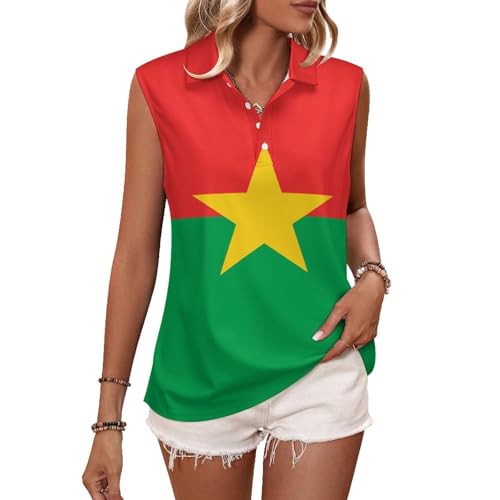 Polo de verano para tenis y fitness con diseño de Burkina Faso