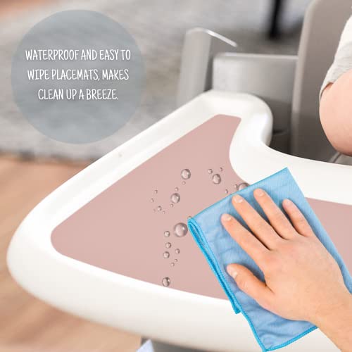 Baby High Chair Tray Placemat Compatible With Stokke Tripp Trapp Chair Tray, High Chair Tray Finger Foods Placemat For Boys And Girls, Babies, Toddlers (Blush) #TOP4