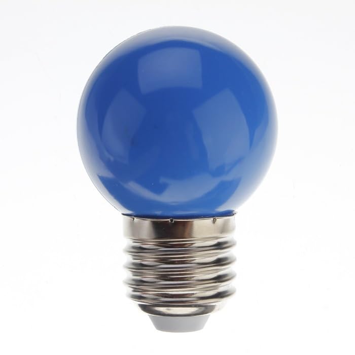Ampoule LED G45 E27, 5 Couleurs, Couvercle PC, lumière décorative, Rouge, Jaune, Bleu, Vert, Blanc, 50 pièces/lot(Red Light)