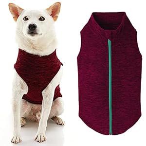 Gooby – Zip Up Fleece Vest, Fleece Jacket Sweater with Zipper Closure and Leash Ring, Fuchsia Wash, 2X-Large