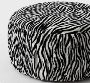 Image of Prokart Soft Faux Fur Fabric Cloth - 60 Inch Wide Pana | Fur Fabric Decorative Cloth for Crafting Soft Toys, Fancy Dress, Baby Photoshoot, Wedding Mandap & Party Decor (White Tiger Printed, 3 Mtr)