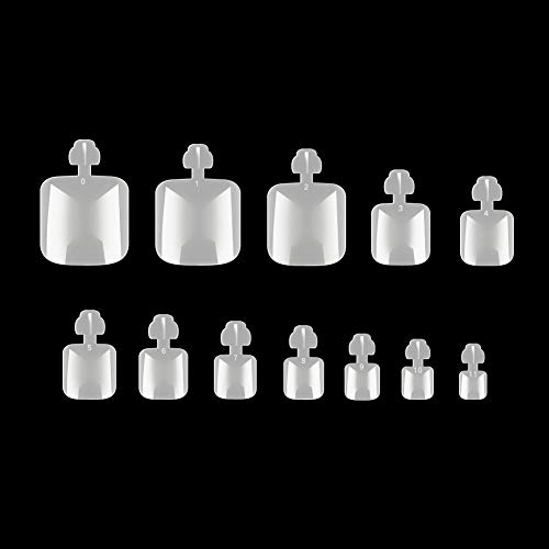 Geisofu Toenail Tips,600 PCS Full Cover Artificial French Toe nail Acrylic Fake Toenail Tips For Nail Salons and DIY Nail Art (Natural)
