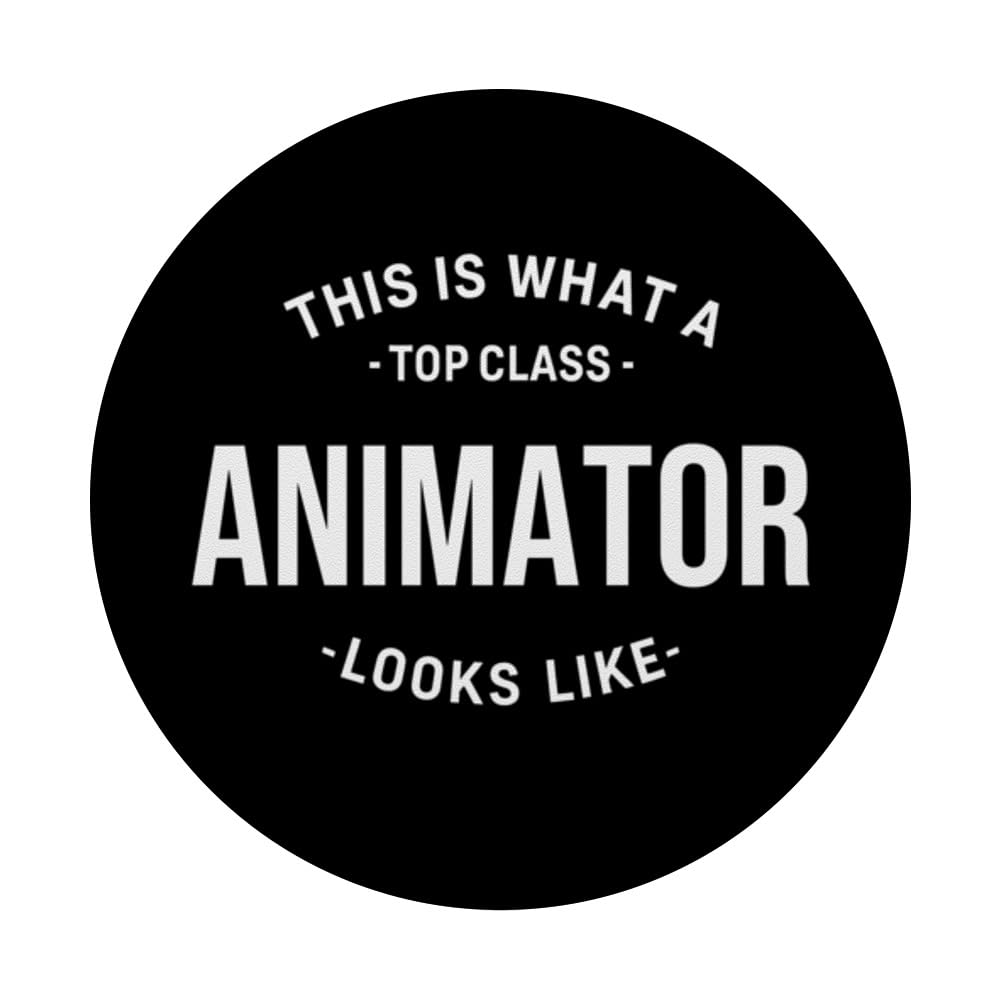 Funny This Is What a Top Class Animator Looks Like PopSockets Swappable PopGrip, Black - Image 3