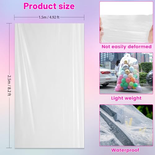 Image of 2 Pcs 98.4 x 59 Inches Clear Large Balloon Bags for Transport | Christmas Tree Disposal and Storage Bag, Balloon Drop Bag, Giant Carrying Storage Bags for Wedding Birthday Party Supplies