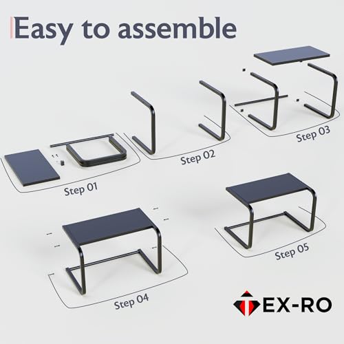 Image of TEX-RO Platform Top Microwave Stand /Oven Stand for Kitchen Organizer /Utensils Stand for Kitchen /Shelf Dish Rack for Home (Black)