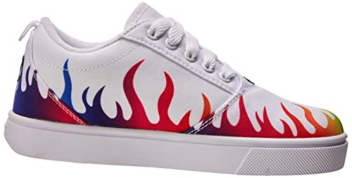Heelys Girls Wheeled Footwear Skate Shoe, White/Rainbow, 1 Big Kid Us #TOP5