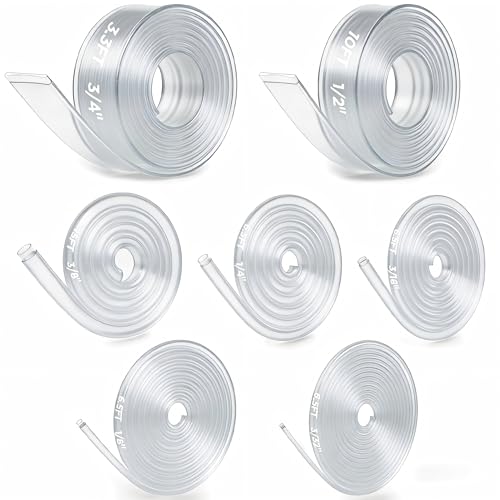7-Size Heat Shrink Tubing Roll Kit: 4:1 Adhesive Lined, 54 Ft Marine Grade Waterproof, Insulated Sealed, Oil-Proof & Wear-Resistant, for Home Use & Industrial Applications (Clear)