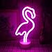 Insegne al neon di fenicotteri rosa con luci al neon a led di base Luce USB/batteria Luce notturna per camera dei bambini Ragazza Camera da letto Tavolo Decorazioni per feste di Natale